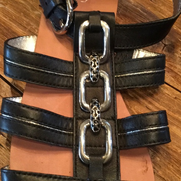 Authentic Coach Tesa Gladiator Style Leather Sandals w Silver Hardware Size 10 - Picture 3 of 16